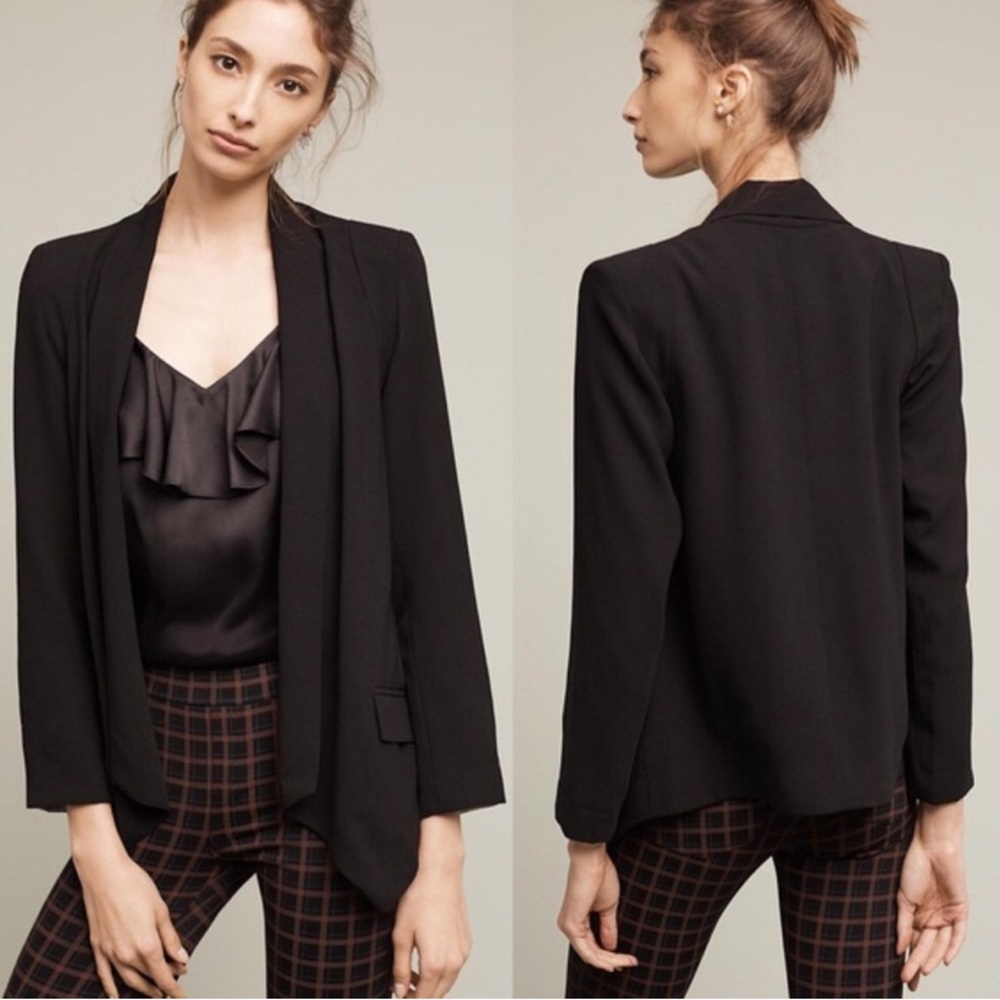 Anthropologie Cartonnier Blazer Black Sz Small